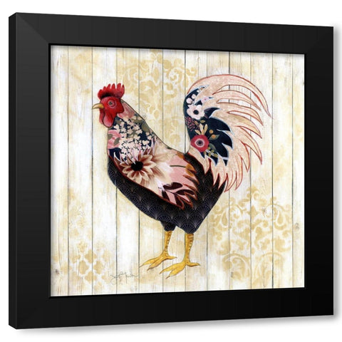 Pecking Order II Black Modern Wood Framed Art Print with Double Matting by Tava Studios