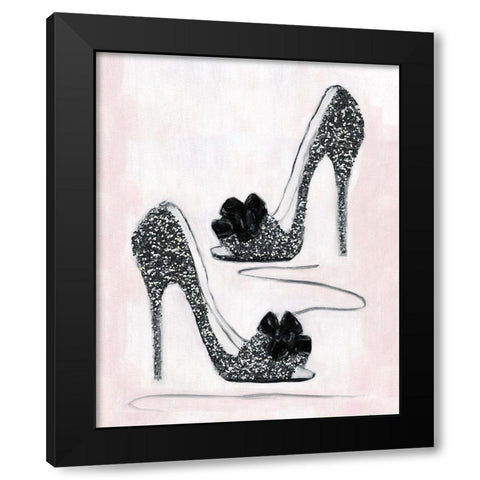 Shoes That Dazzle I Black Modern Wood Framed Art Print by Swatland, Sally