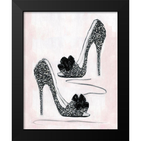 Shoes That Dazzle I Black Modern Wood Framed Art Print by Swatland, Sally