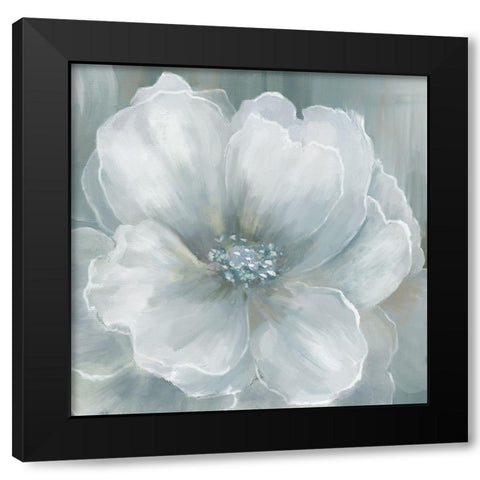 Quiet Poppy Black Modern Wood Framed Art Print with Double Matting by Nan