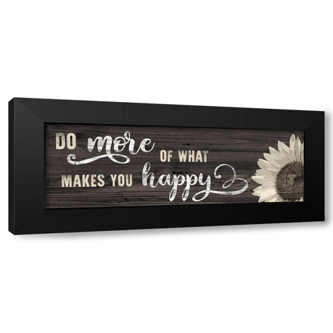 Makes You Happy Black Modern Wood Framed Art Print by Carpentieri, Natalie
