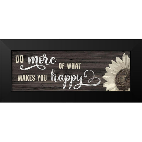 Makes You Happy Black Modern Wood Framed Art Print by Carpentieri, Natalie