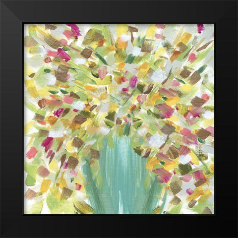 Tropical Whimsy Black Modern Wood Framed Art Print by Jill, Susan