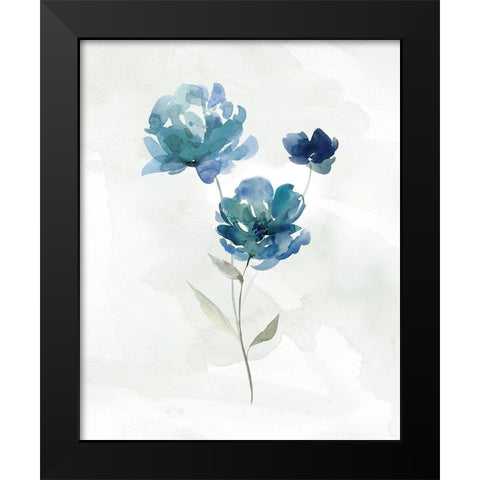 Blue Botanical I Black Modern Wood Framed Art Print by Robinson, Carol