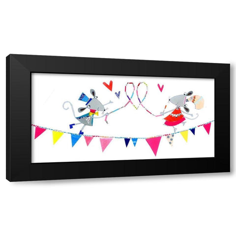 Circus Mice Black Modern Wood Framed Art Print with Double Matting by Pope, Kate and Elizabeth