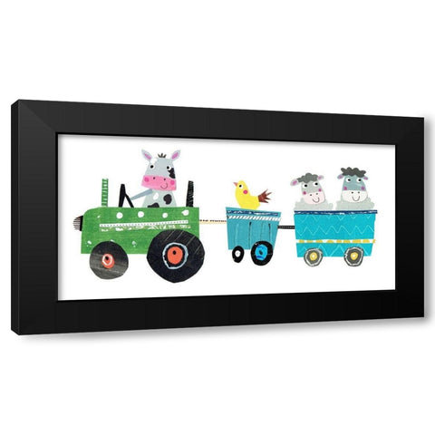 Cute Farm Black Modern Wood Framed Art Print by Pope, Kate and Elizabeth