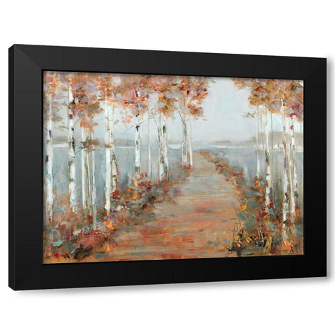 Isle Causeway Black Modern Wood Framed Art Print with Double Matting by Swatland, Sally