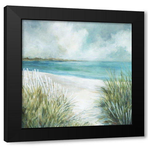 Coastal Fences Black Modern Wood Framed Art Print by Robinson, Carol