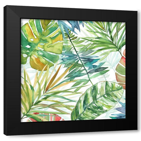 Tropical Sketchbook I Black Modern Wood Framed Art Print with Double Matting by Robinson, Carol