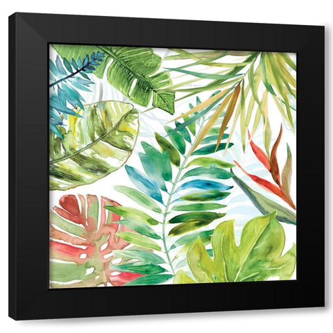 Tropical Sketchbook II Black Modern Wood Framed Art Print with Double Matting by Robinson, Carol