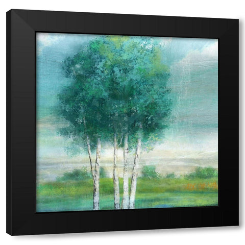 Summer Jewel Black Modern Wood Framed Art Print with Double Matting by Nan