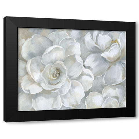 Gardenia Black Modern Wood Framed Art Print with Double Matting by Nan