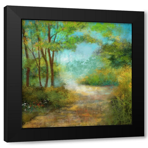 Magical Forest Black Modern Wood Framed Art Print with Double Matting by Nan