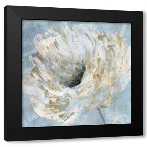 Blue Blanc II Black Modern Wood Framed Art Print by Craven, Katrina