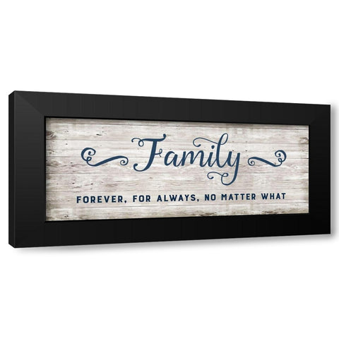 Family Forever Black Modern Wood Framed Art Print by Murray, Amanda