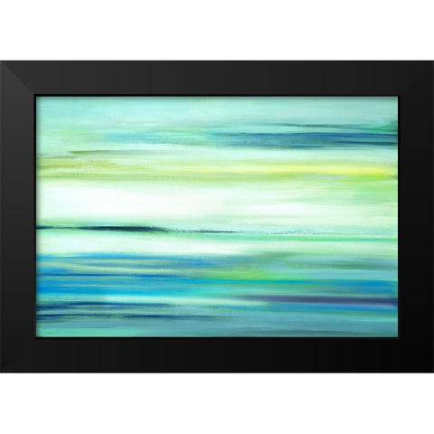 Above The Blue Black Modern Wood Framed Art Print by Shapiro, Judith