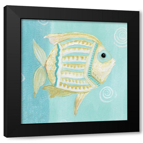 Whimsical Sea I Black Modern Wood Framed Art Print with Double Matting by Robinson, Carol