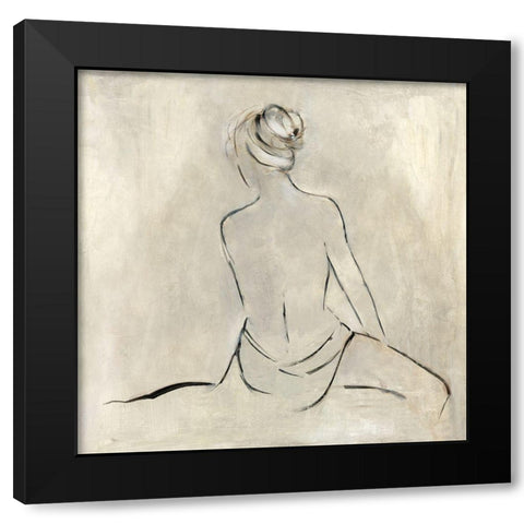 Bather II Black Modern Wood Framed Art Print by Swatland, Sally