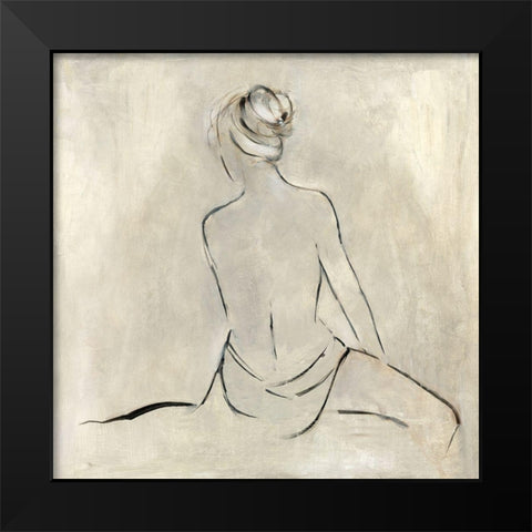 Bather II Black Modern Wood Framed Art Print by Swatland, Sally