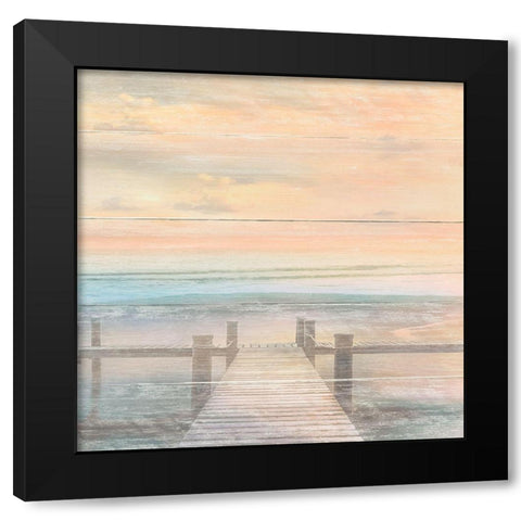 The Beach is Calling Black Modern Wood Framed Art Print with Double Matting by Calascibetta, Mike