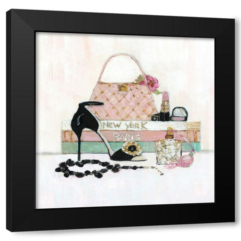 Fashionista I Black Modern Wood Framed Art Print by Swatland, Sally