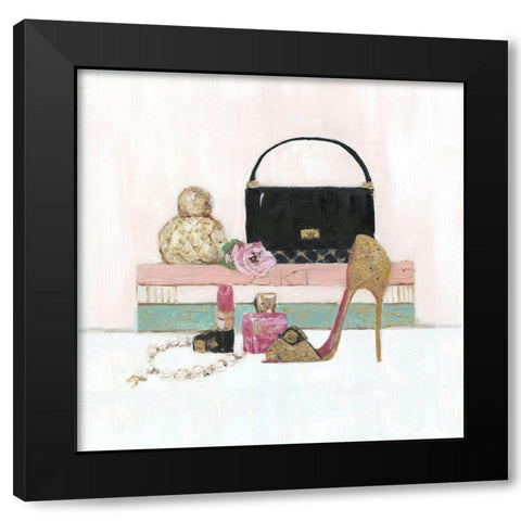 Fashionista II Black Modern Wood Framed Art Print with Double Matting by Swatland, Sally