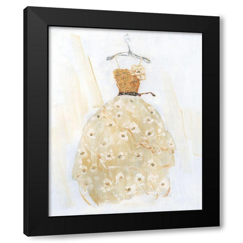 Ball Gown I Black Modern Wood Framed Art Print by Swatland, Sally