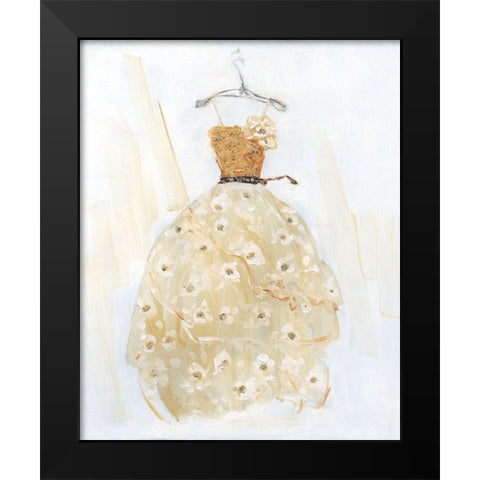 Ball Gown I Black Modern Wood Framed Art Print by Swatland, Sally