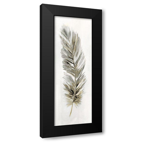 Plume Neutral II Black Modern Wood Framed Art Print by Nan