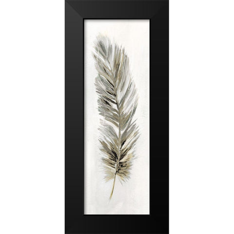 Plume Neutral II Black Modern Wood Framed Art Print by Nan