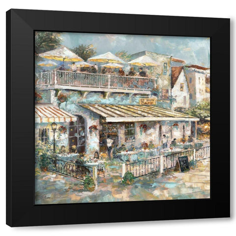 Rooftop CafÃ© - Detail I Black Modern Wood Framed Art Print by Manning, Ruane