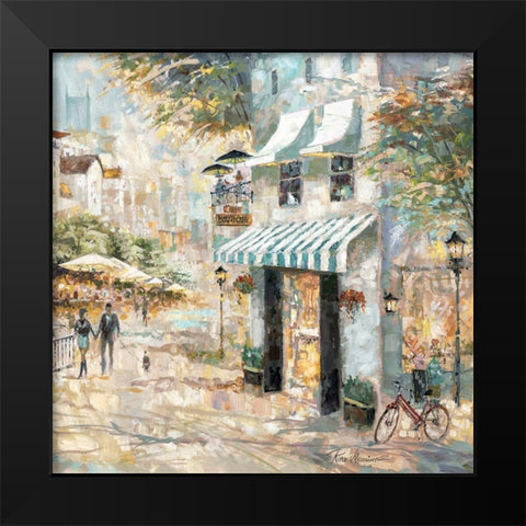 Rooftop CafÃ© - Detail II Black Modern Wood Framed Art Print by Manning, Ruane