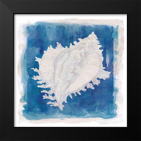 Coastal Washes Shell I Black Modern Wood Framed Art Print by Robinson, Carol