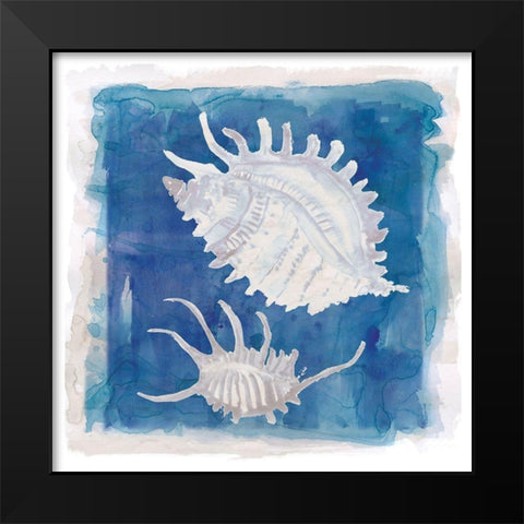 Coastal Washes Shell II Black Modern Wood Framed Art Print by Robinson, Carol
