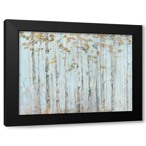 Soft Birch Forest Black Modern Wood Framed Art Print by Swatland, Sally