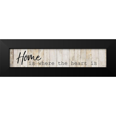 Home Black Modern Wood Framed Art Print by Craven, Katrina