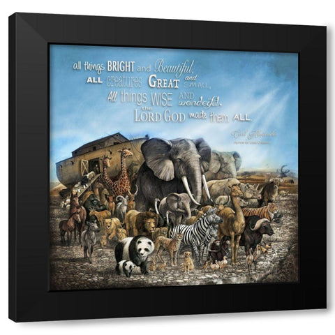 All Things Bright and Beautiful Black Modern Wood Framed Art Print with Double Matting by Manning, Ruane