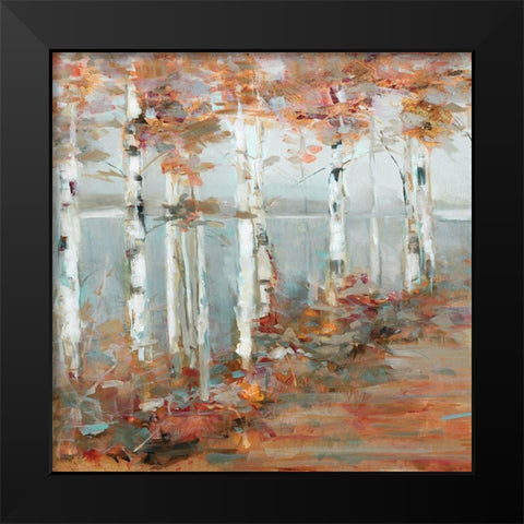 Birch Walk I Black Modern Wood Framed Art Print by Swatland, Sally