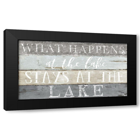 What Happens at the Lake Black Modern Wood Framed Art Print by CAD Designs