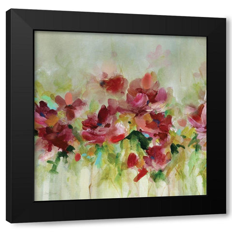 Garden Play I Black Modern Wood Framed Art Print with Double Matting by Robinson, Carol