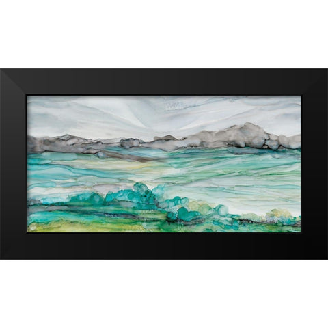 Marble Seas Black Modern Wood Framed Art Print by Robinson, Carol