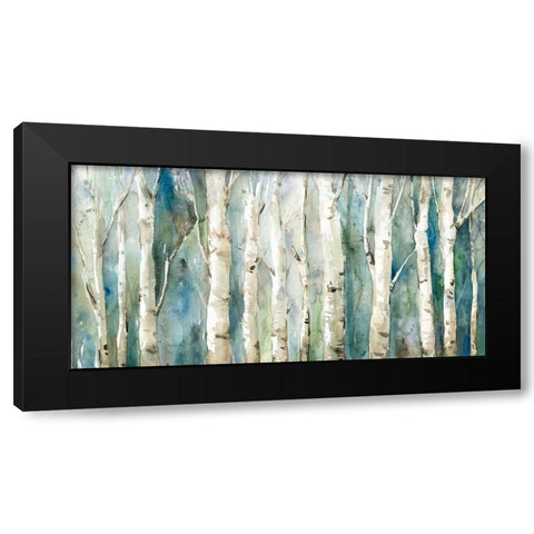 Birch River Walk Black Modern Wood Framed Art Print with Double Matting by Robinson, Carol