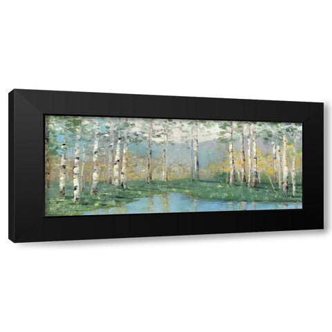 Birch River Reflections Black Modern Wood Framed Art Print with Double Matting by Swatland, Sally