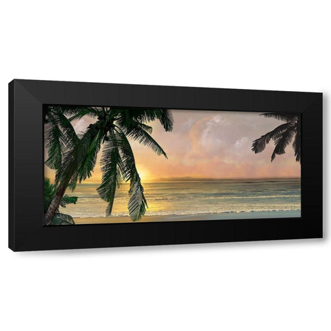 Sunset Cove Black Modern Wood Framed Art Print with Double Matting by Calascibetta, Mike