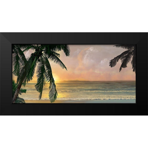 Sunset Cove Black Modern Wood Framed Art Print by Calascibetta, Mike