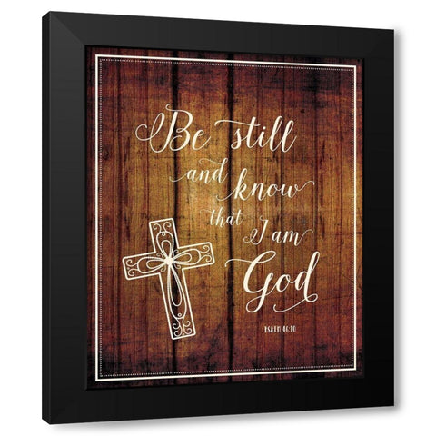 Be Still Black Modern Wood Framed Art Print by Murray, Amanda