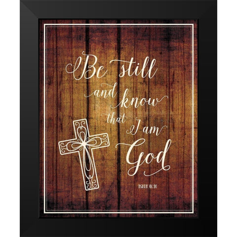 Be Still Black Modern Wood Framed Art Print by Murray, Amanda