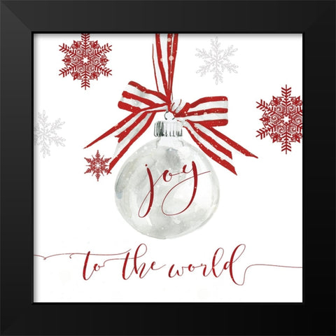 Joy Ornament Black Modern Wood Framed Art Print by Robinson, Carol