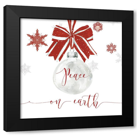 Peace Ornament Black Modern Wood Framed Art Print with Double Matting by Robinson, Carol