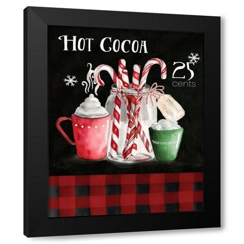 Cocoa Chalk Black Modern Wood Framed Art Print by Robinson, Carol